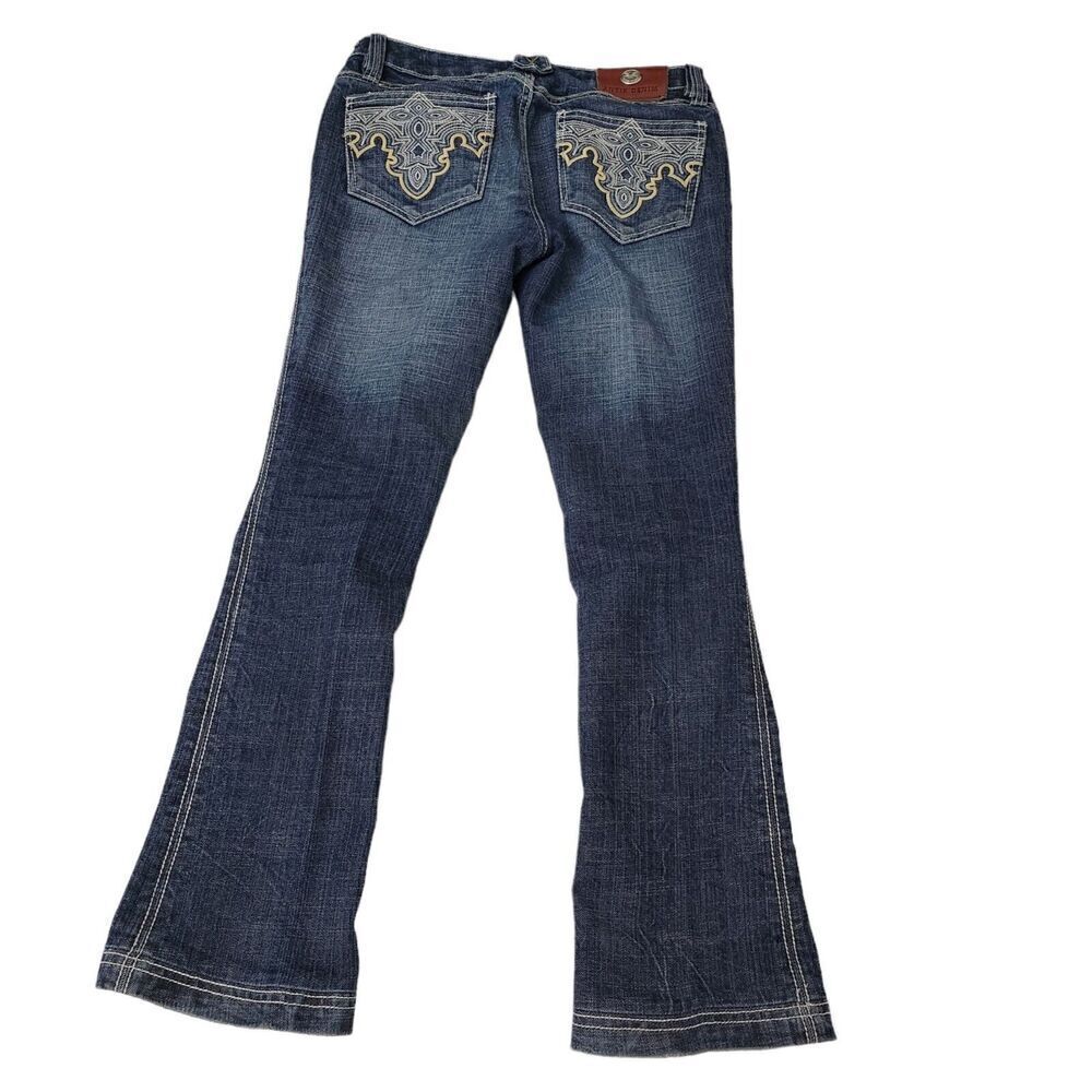 Antik Denim Jeans Womens 26 Blue Bootcut Low Rise Embroidered‎ Boho Festival